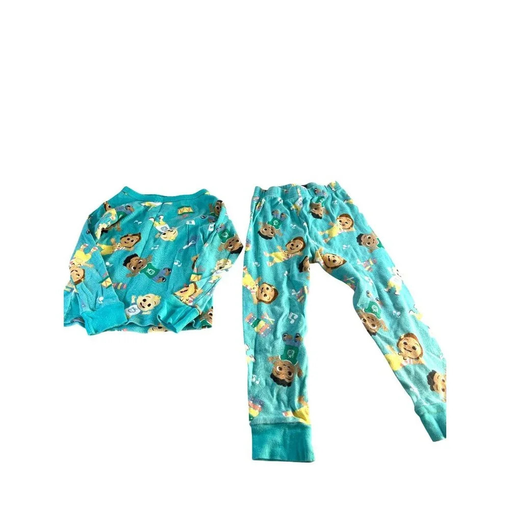 Coco melon Toddler Girls Pajamas Green Multi Graphic Size 5T